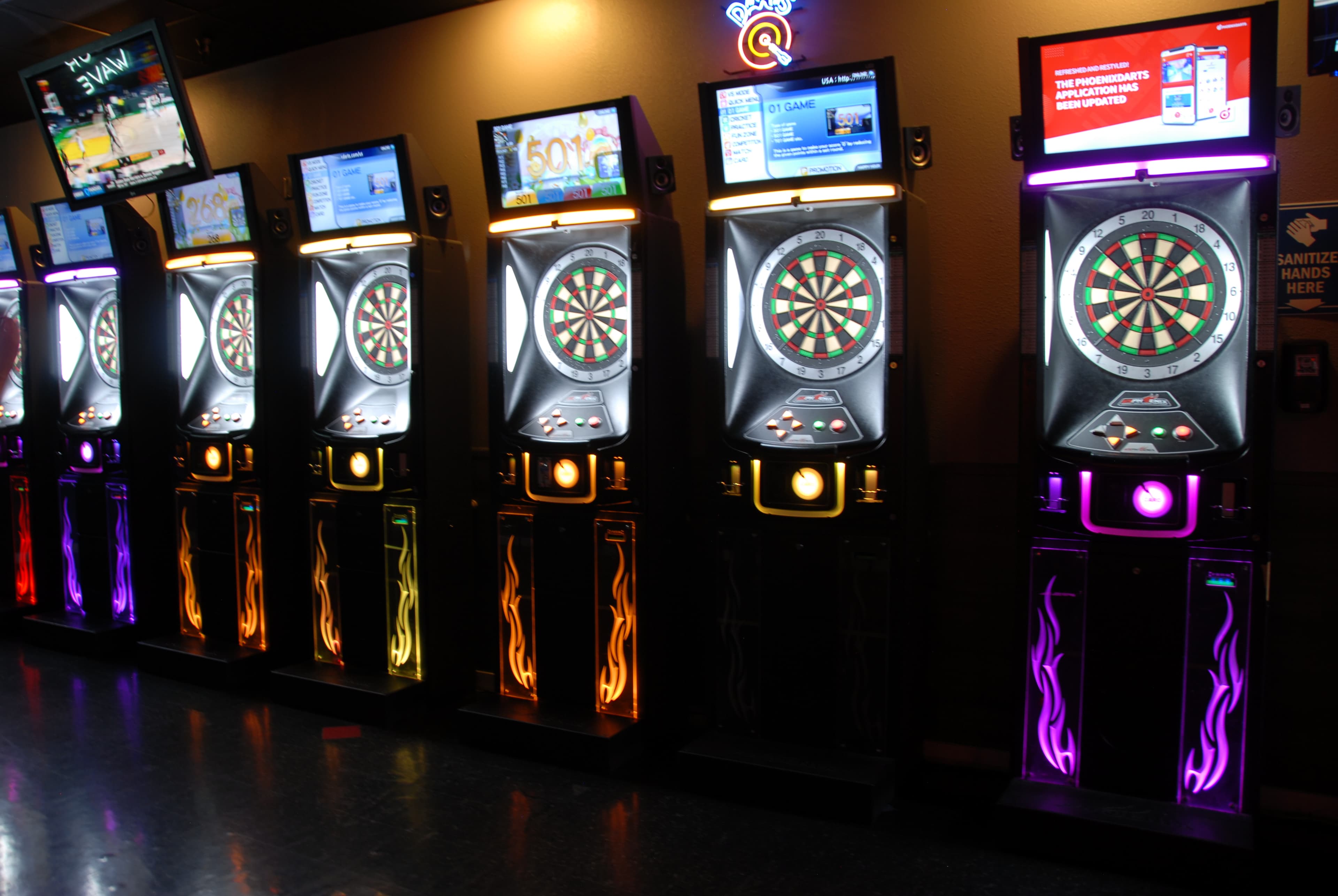 Dartboards and games at Peabody's