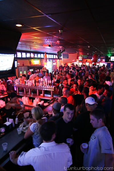 The crowd from above the main bar at Peabody's in 2009