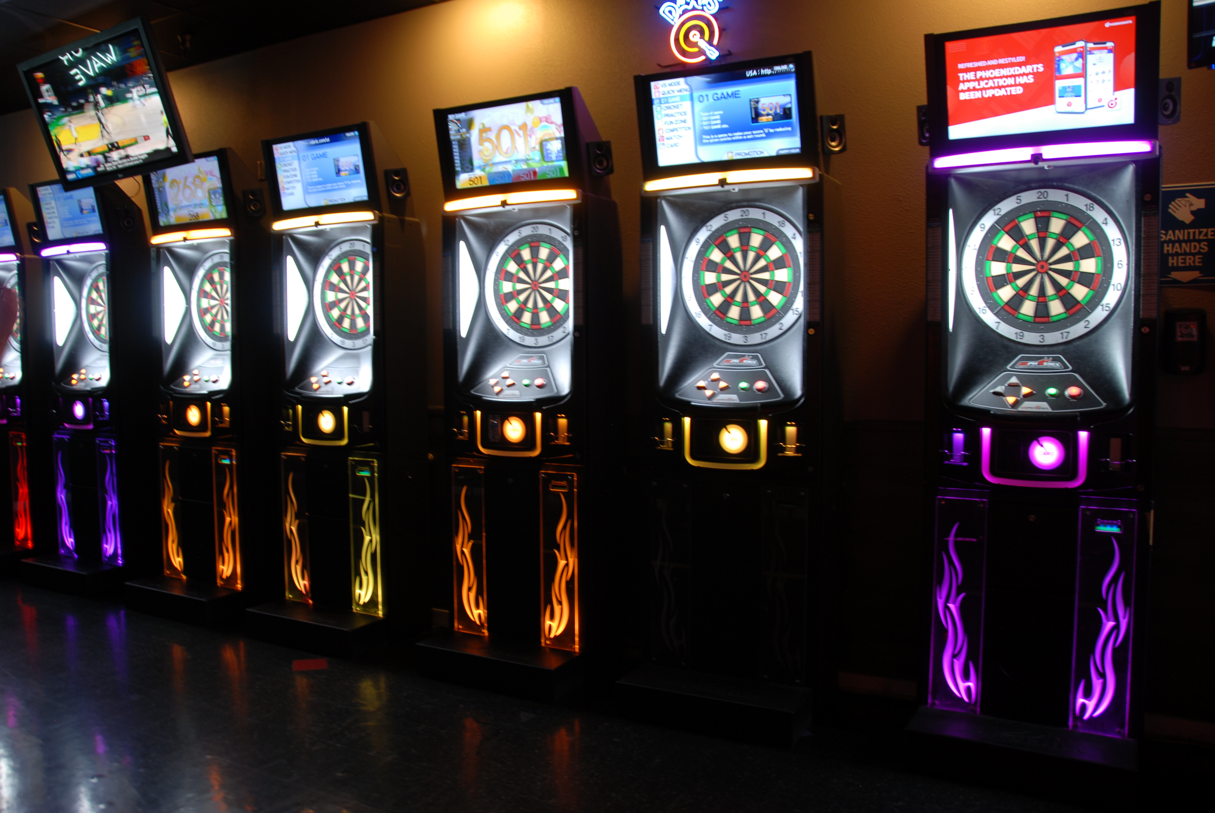 Dartboards and games at Peabody's
