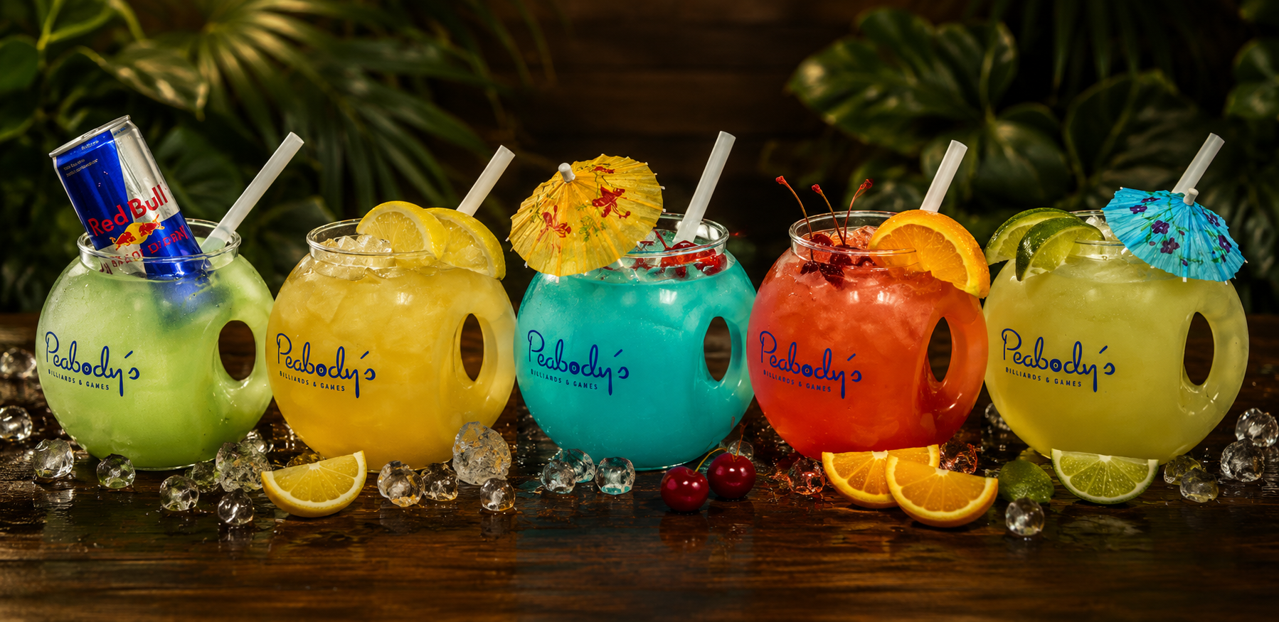 Fishbowl cocktails at Peabody's