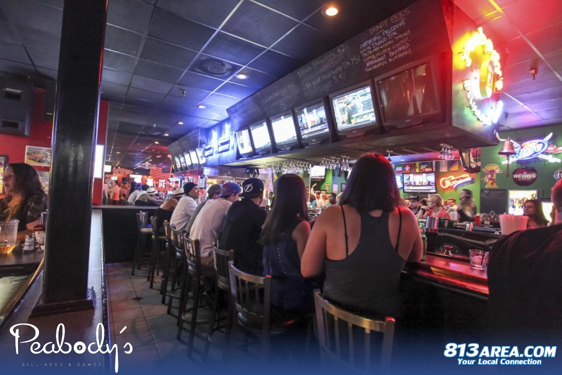 A shot of the bar at Peabody's in 2016