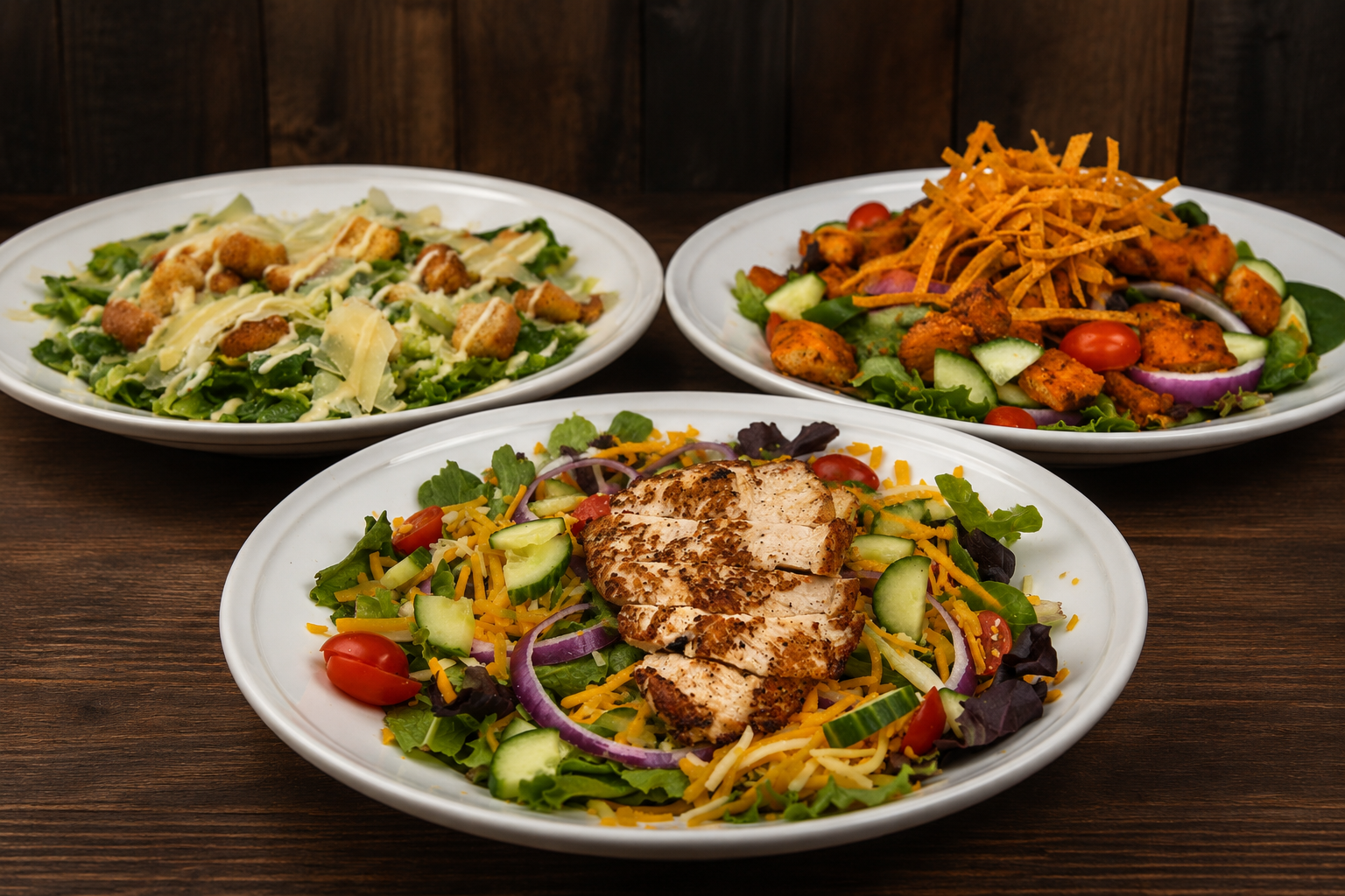 Fresh salads and wraps at Peabody's