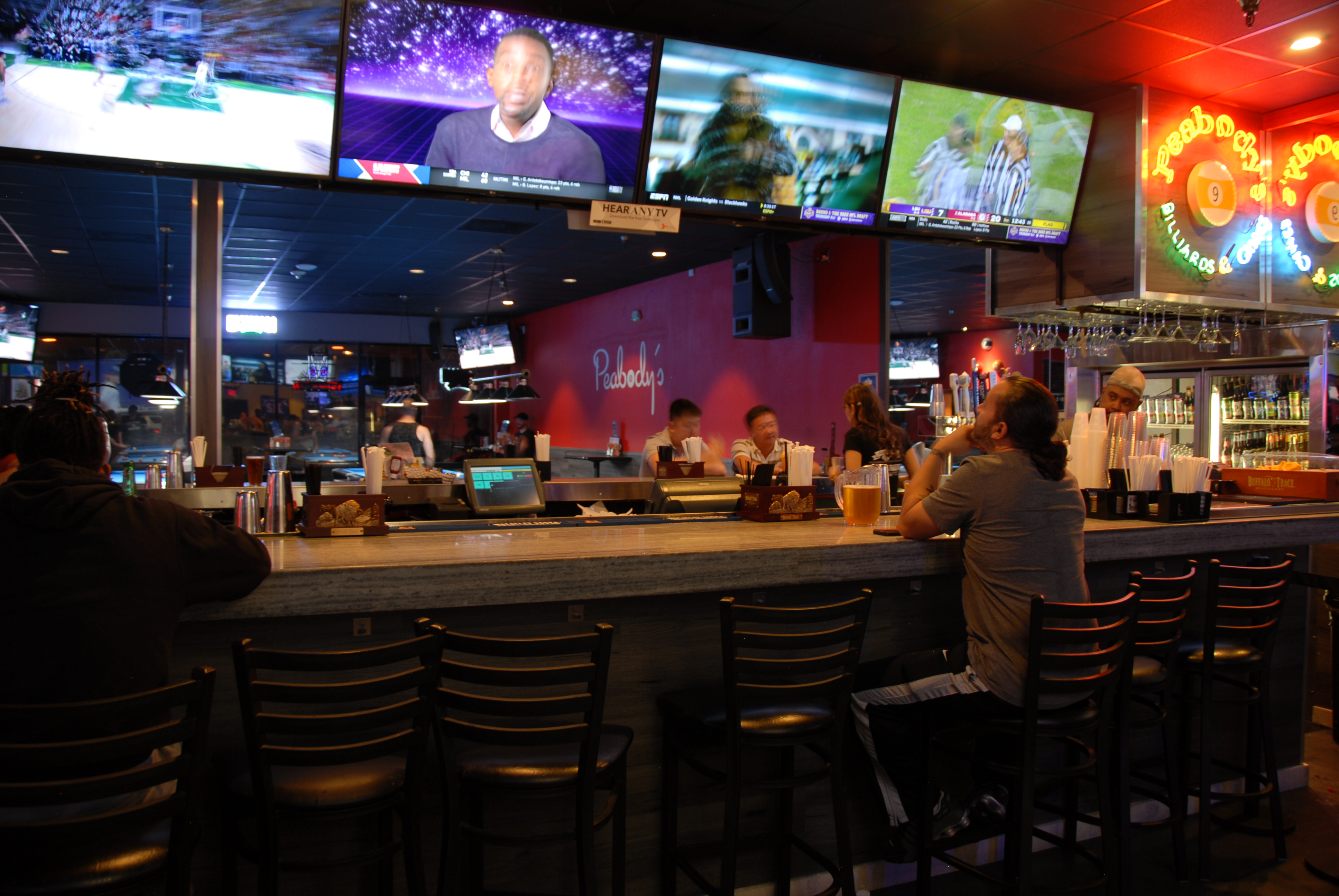 The bar at Peabody's